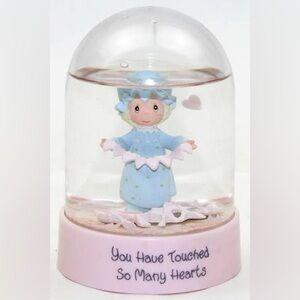 Vintage Precious moments 1985 Blue Figurine Snow Globe